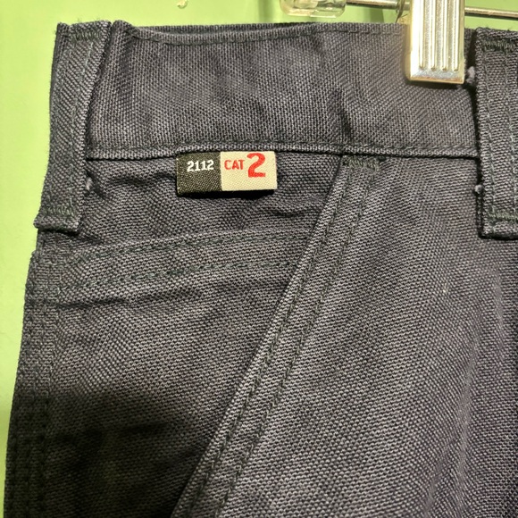 NWT Carhartt Navy Blue Flame Resistant Work Pants size 36x30 Original Fit - Picture 6 of 11